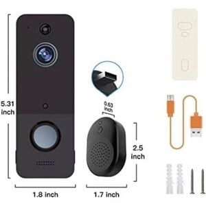 EKEN Wi-Fi Video Doorbell Camera With Indoor Chime